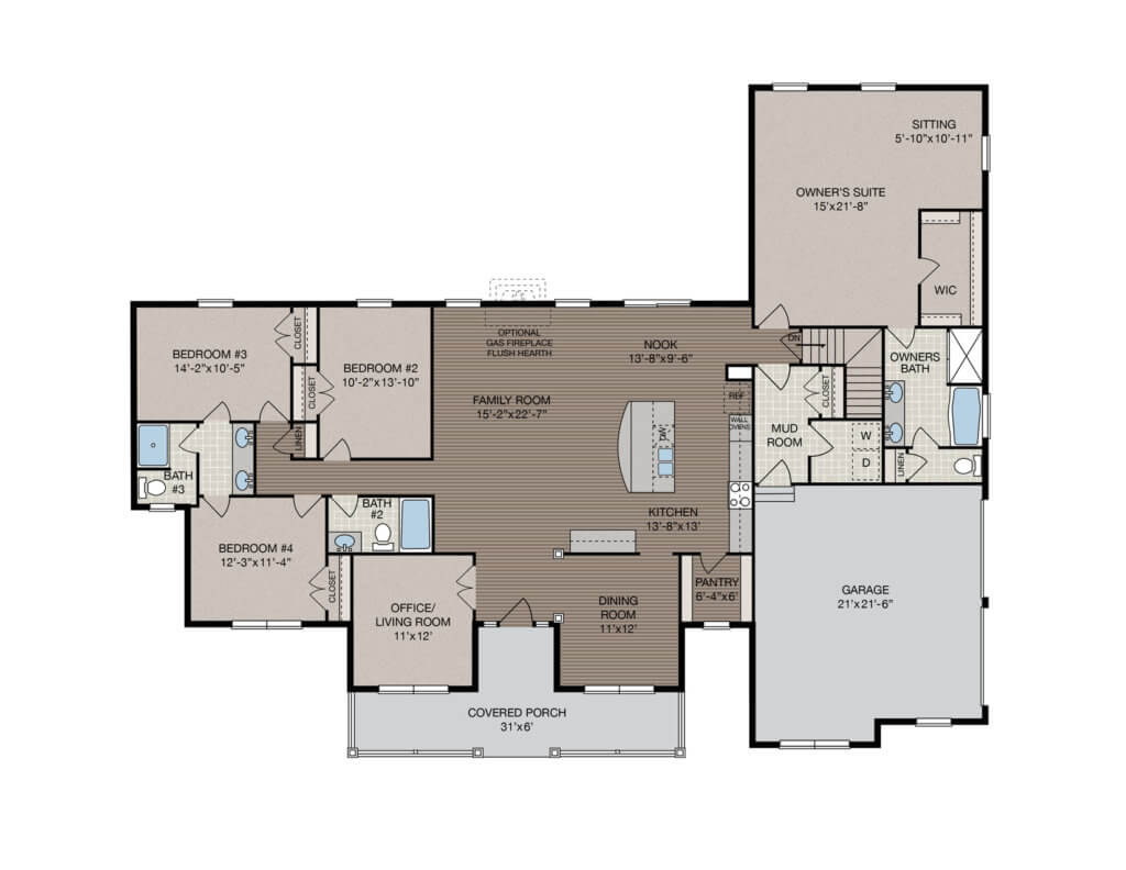 Belmont floor plan by Southern MD Develepment