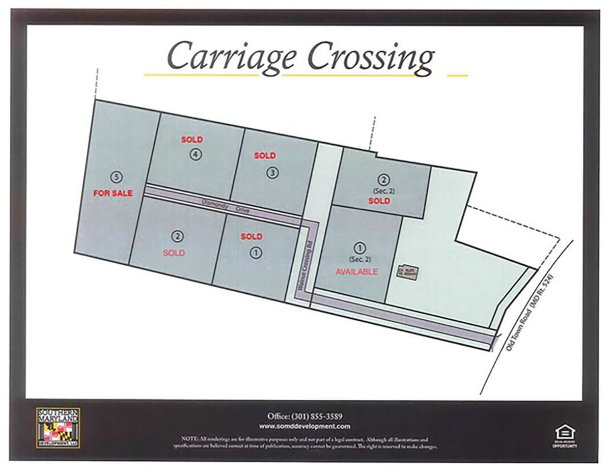 Carriage Crossing New 7 Lot Subdivision in Huntingtown, Maryland